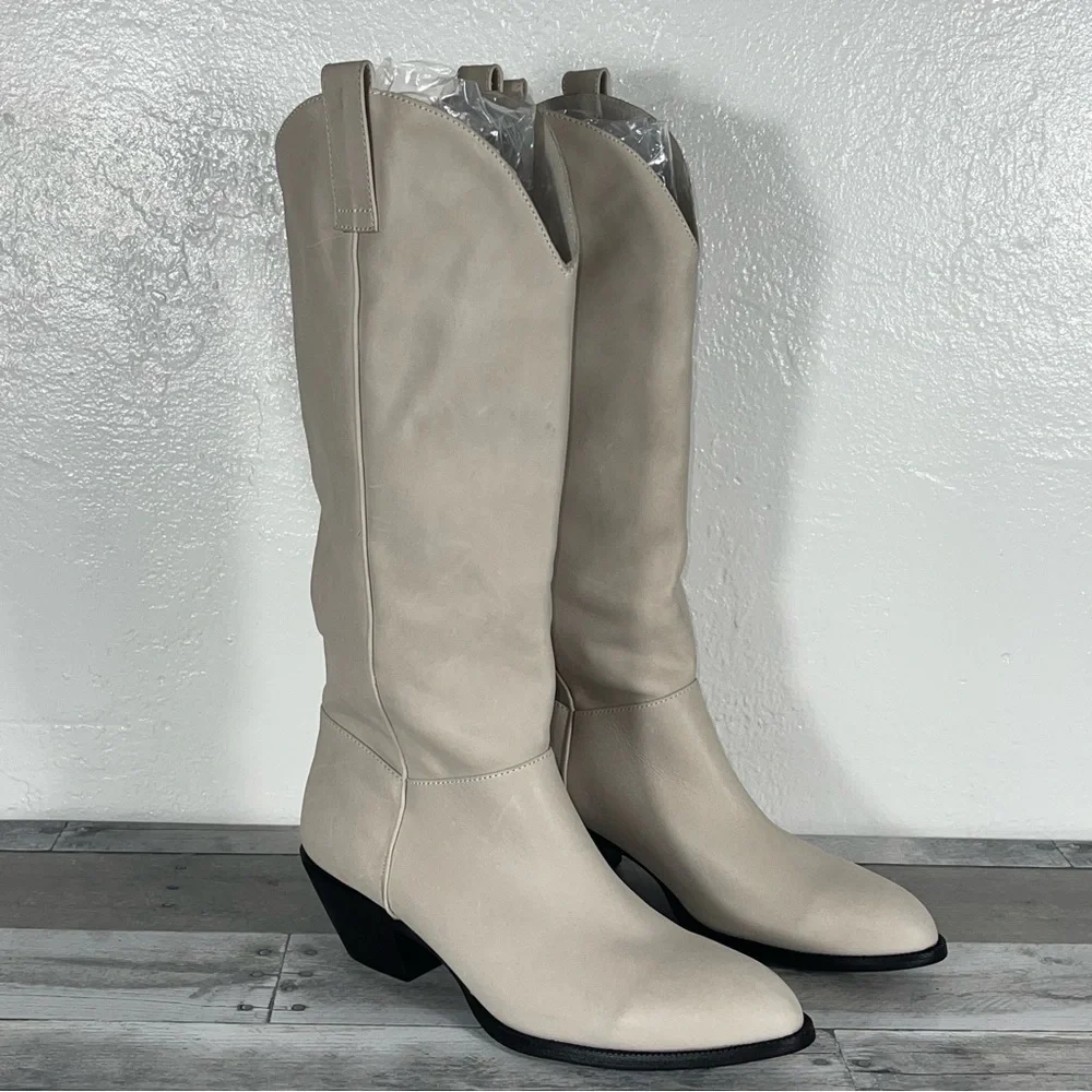Jeffrey Campbell Women’s Blade 2 Western Boot - Ivory - Sz - 10